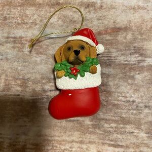 Festive Dog Stocking Ornament